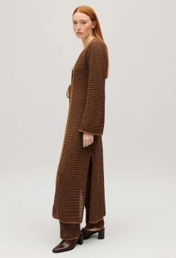 Claudie Pierlot Long Brown Cardigan*Women Sweaters And Cardigans
