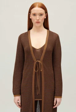 Claudie Pierlot Long Brown Cardigan*Women Sweaters And Cardigans