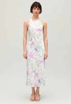 Claudie Pierlot Long Printed Satin-Effect Dress*Women Dresses