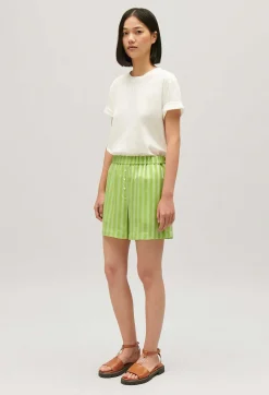 Claudie Pierlot Matcha Striped Loose-Fit Shorts*Women Skirts And Shorts