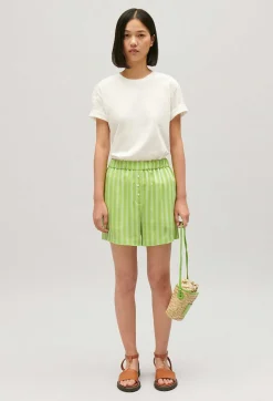 Claudie Pierlot Matcha Striped Loose-Fit Shorts*Women Skirts And Shorts