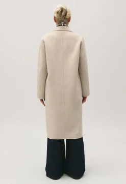 Claudie Pierlot Mid-Length Beige Wool Blend Coat*Women Jackets And Coats