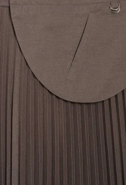 Claudie Pierlot Mocha Pleated Midi Skirt*Women Skirts And Shorts