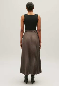 Claudie Pierlot Mocha Pleated Midi Skirt*Women Skirts And Shorts