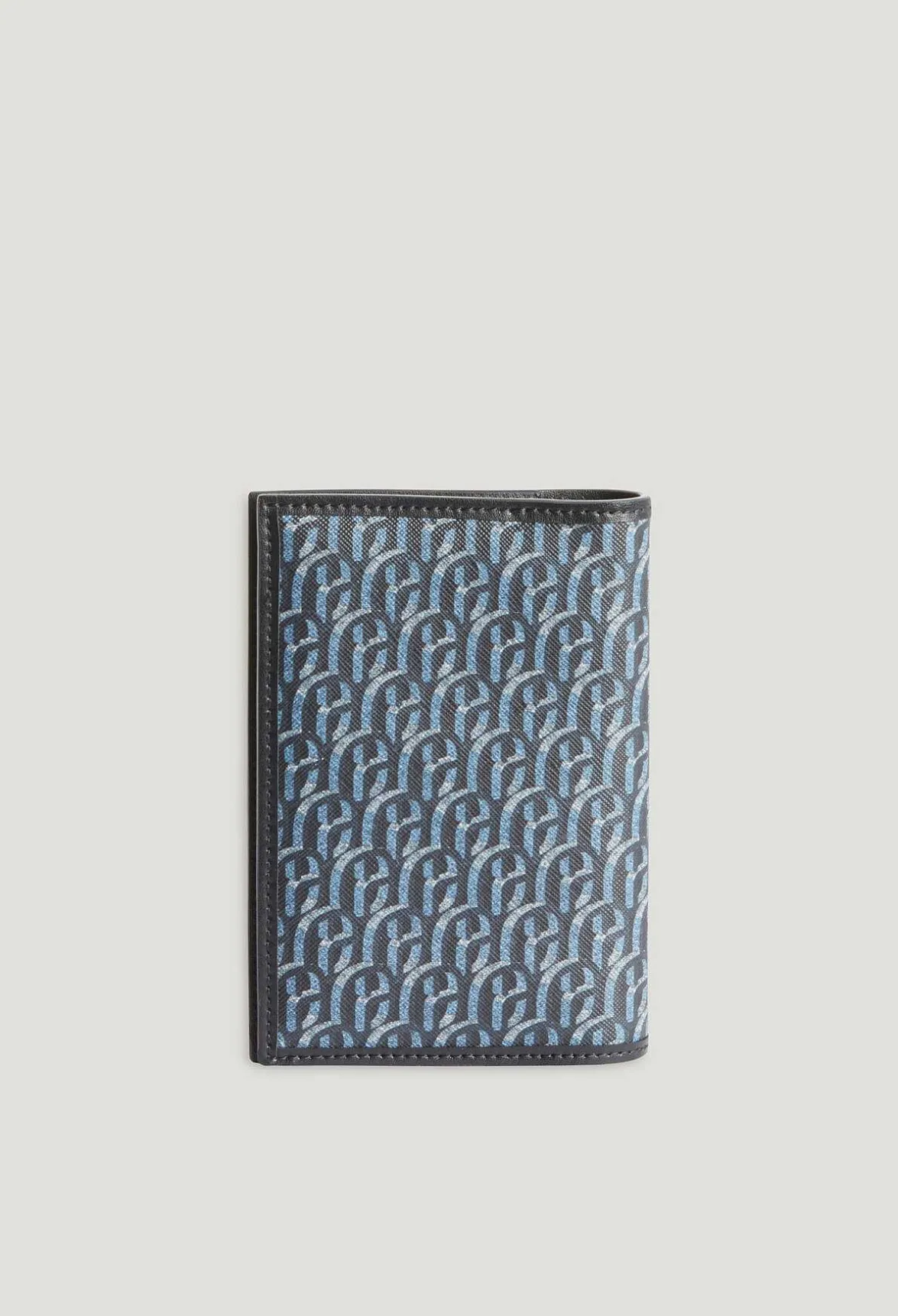 Claudie Pierlot Monogrammed Navy Passport Holder*Women Small Leather Goods