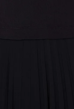 Claudie Pierlot Navy Blue Long Pleated Dress*Women Dresses