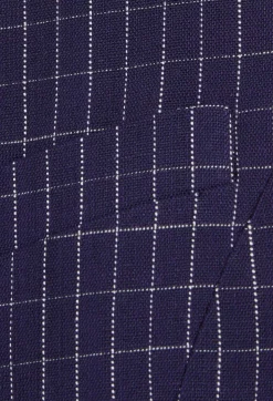 Claudie Pierlot Navy Checked Suit Waistcoat*Women Blazers