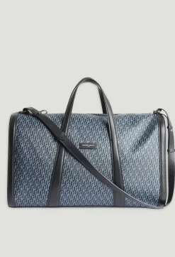 Claudie Pierlot Navy Monogram Canvas Travel Bag*Women Shopping Bags