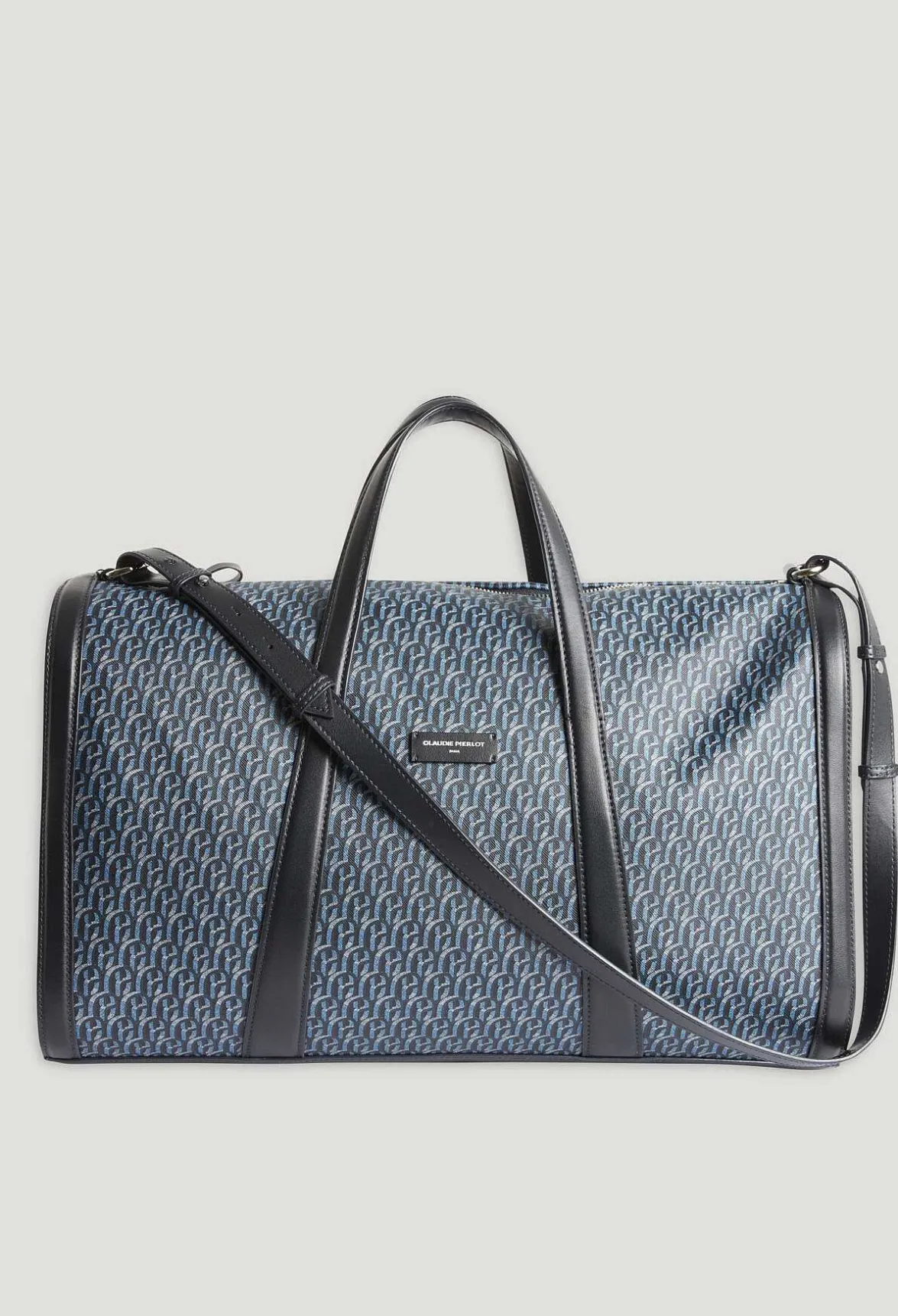 Claudie Pierlot Navy Monogram Canvas Travel Bag*Women Shopping Bags