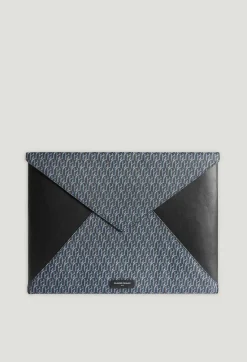 Claudie Pierlot Navy Monogrammed Laptop Sleeve*Women Small Leather Goods