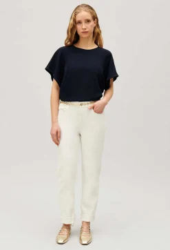 Claudie Pierlot Navy Short-Sleeved Top*Women Tops And Shirts