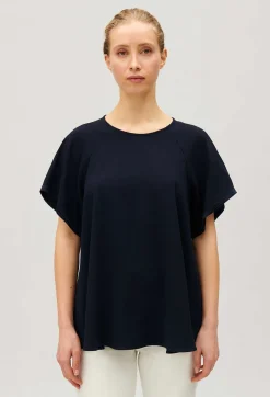 Claudie Pierlot Navy Short-Sleeved Top*Women Tops And Shirts