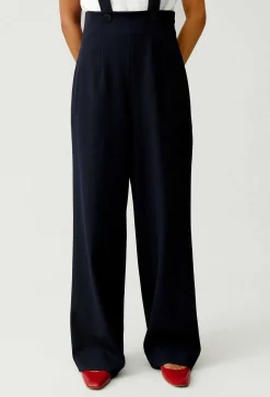 Claudie Pierlot Navy Trousers With Braces*Women Jeans And Trousers