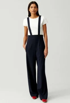 Claudie Pierlot Navy Trousers With Braces*Women Jeans And Trousers