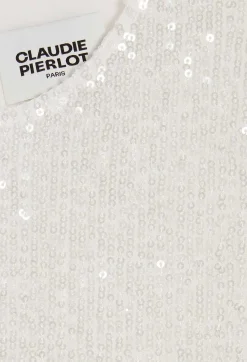 Claudie Pierlot Off-White Sequinned Sleeveless Top*Women Tops And Shirts