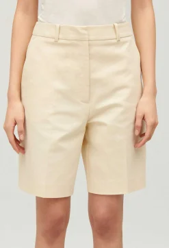 Claudie Pierlot Pale Beige Cotton Bermuda Shorts*Women Skirts And Shorts