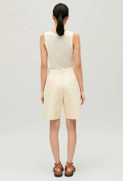 Claudie Pierlot Pale Beige Cotton Bermuda Shorts*Women Skirts And Shorts