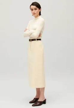 Claudie Pierlot Pale Beige Midi Skirt*Women Skirts And Shorts