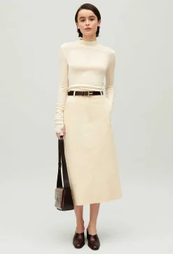 Claudie Pierlot Pale Beige Midi Skirt*Women Skirts And Shorts