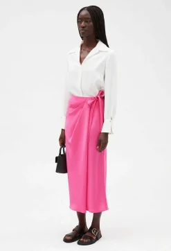 Claudie Pierlot Pink Mid-Length Tie Dress*Women Skirts And Shorts