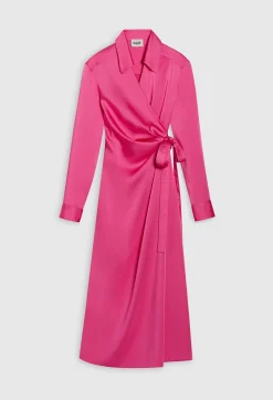 Claudie Pierlot Pink Mid-Length Wrap Dress*Women Dresses