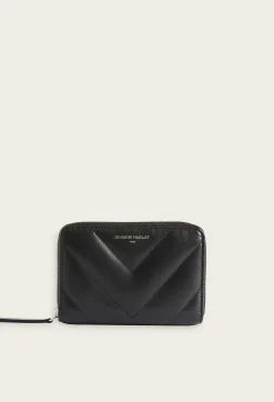 Claudie Pierlot Quilted Leather Wallet*Women Small Leather Goods