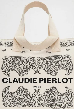 Claudie Pierlot Recycled Cotton Tote Bag*Women Shopping Bags