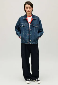 Claudie Pierlot Reversible Oversized Denim Jacket*Women Jackets And Coats