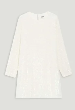 Claudie Pierlot Rififi Short Ecru Dress With Sequins*Women Dresses