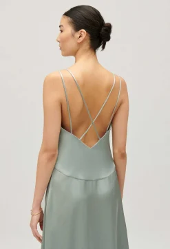 Claudie Pierlot Satin Midi Dress*Women Dresses
