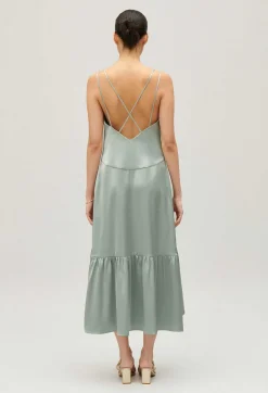 Claudie Pierlot Satin Midi Dress*Women Dresses