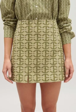 Claudie Pierlot Short A-Line Skirt With Monogram*Women Skirts And Shorts