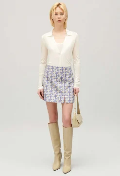 Claudie Pierlot Short A-Line Skirt With Monogram*Women Skirts And Shorts