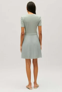 Claudie Pierlot Short Almond Pleated Twist Dress*Women Dresses