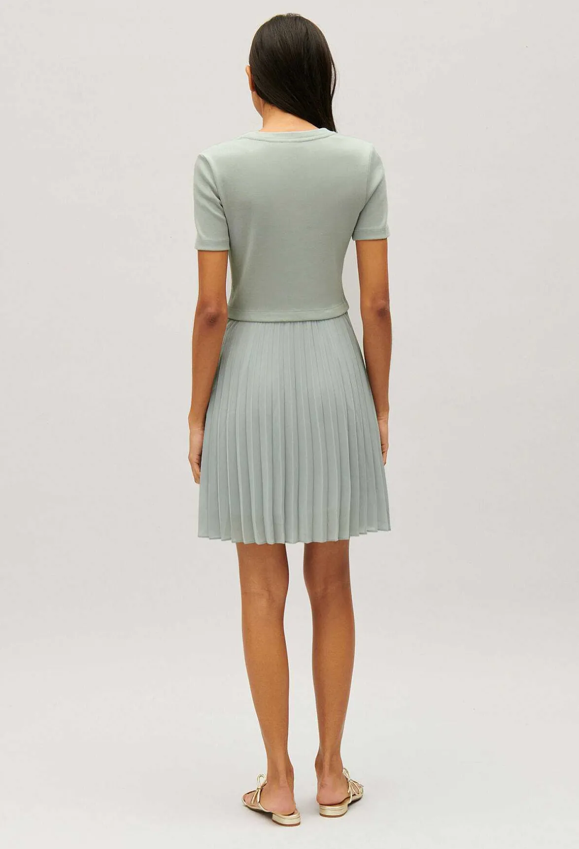 Claudie Pierlot Short Almond Pleated Twist Dress*Women Dresses