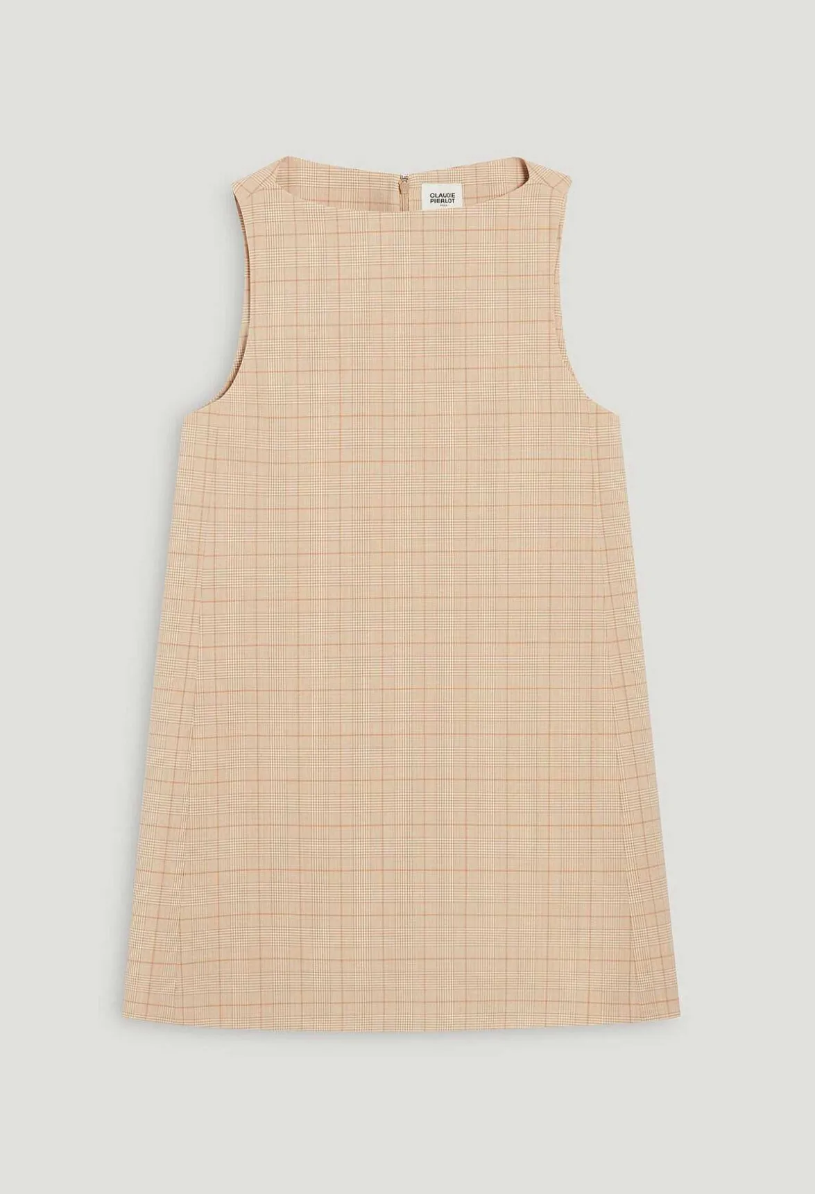 Claudie Pierlot Short Beige Checked Dress*Women Dresses