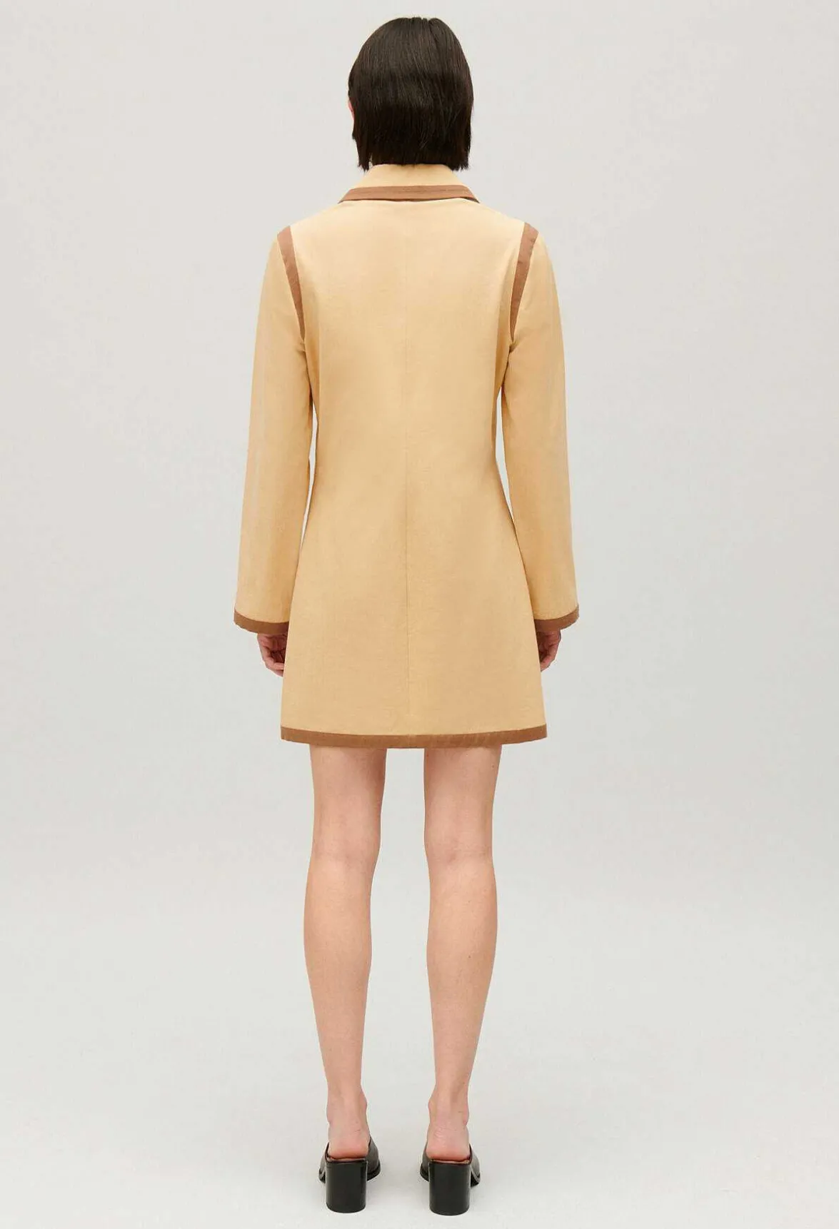 Claudie Pierlot Short Beige Lace-Up Dress*Women Dresses