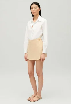 Claudie Pierlot Short Beige Wrap Skirt*Women Skirts And Shorts