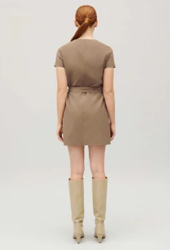 Claudie Pierlot Short Brown Button-Up Dress*Women Dresses
