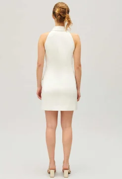 Claudie Pierlot Short Ecru Satin Dress*Women Dresses