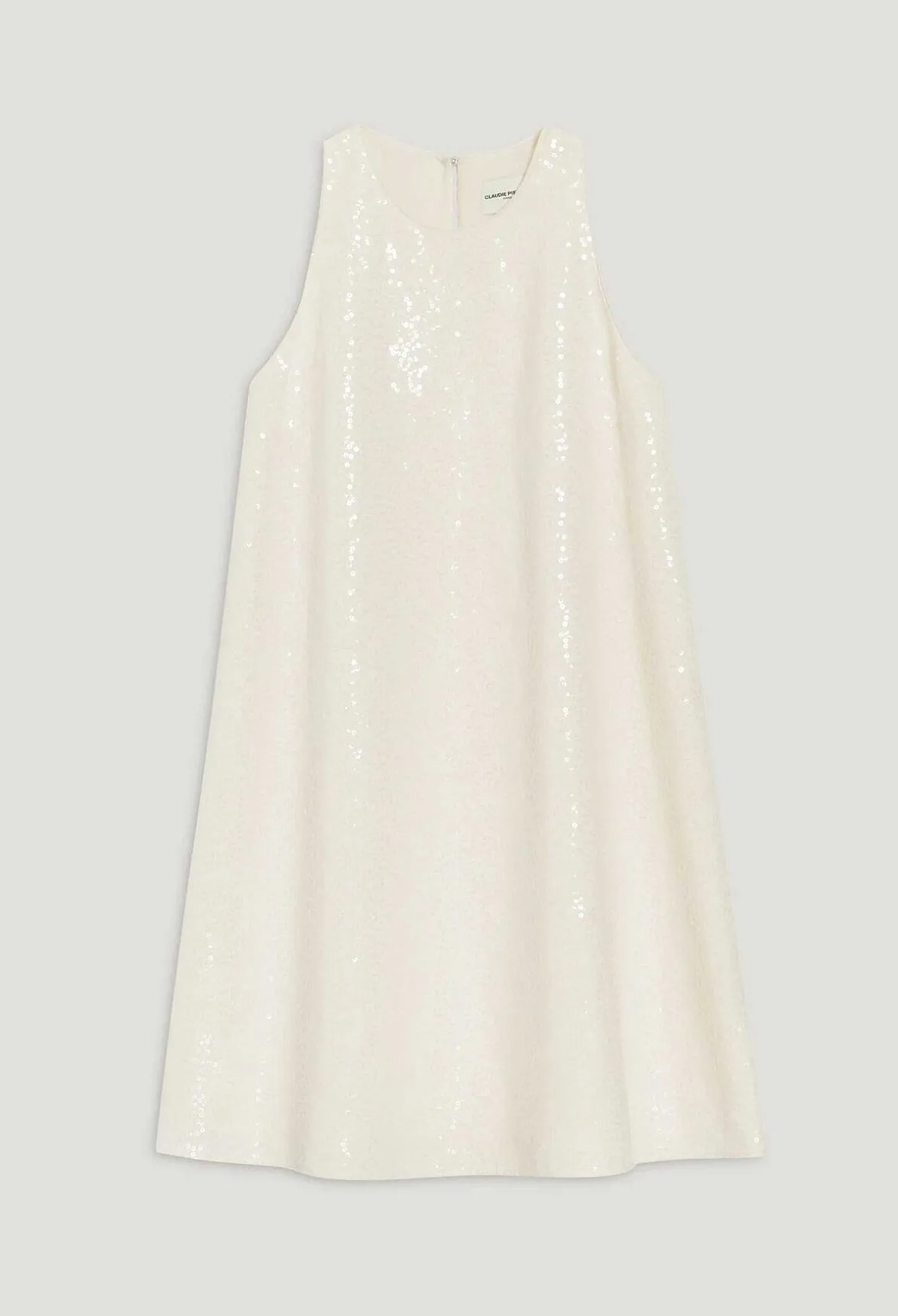 Claudie Pierlot Short Ecru Sequinned Dress*Women Dresses
