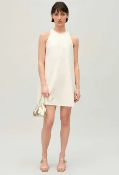 Claudie Pierlot Short Ecru Sequinned Dress*Women Dresses