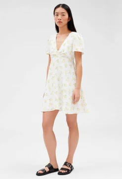 Claudie Pierlot Short Flared Dress With Mimosa Pattern*Women Dresses
