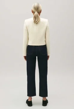 Claudie Pierlot Short Ivory Tweed Jacket*Women Blazers