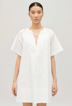 Claudie Pierlot Short White Lace-Up Dress*Women Dresses