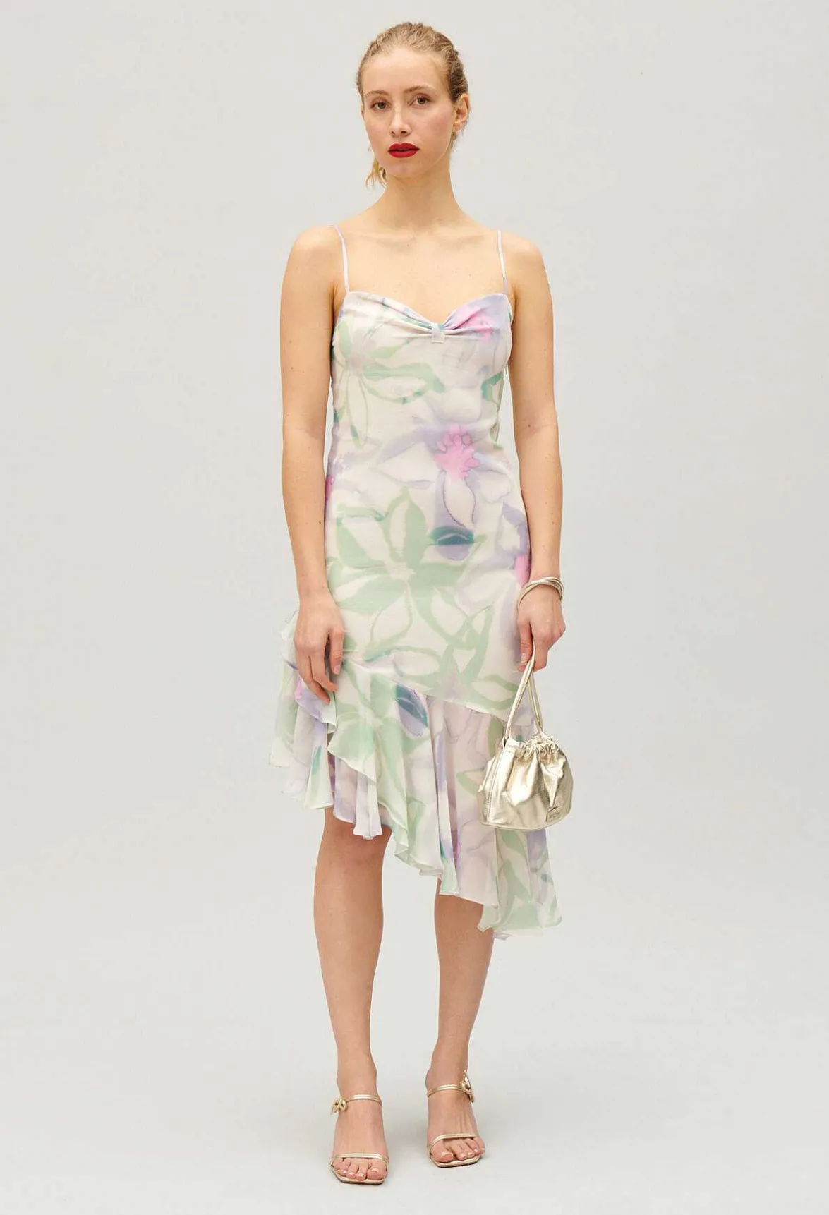 Claudie Pierlot Silk Printed Midi Dress*Women Dresses