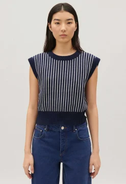 Claudie Pierlot Sleeveless Stripy Knit Jumper*Women Sweaters And Cardigans