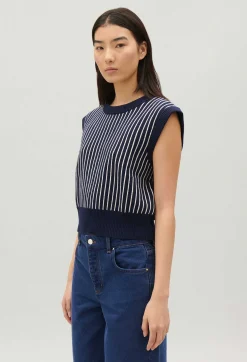 Claudie Pierlot Sleeveless Stripy Knit Jumper*Women Sweaters And Cardigans