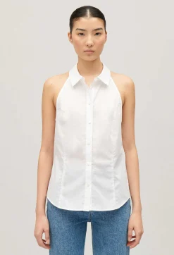 Claudie Pierlot Sleeveless White Shirt*Women Tops And Shirts