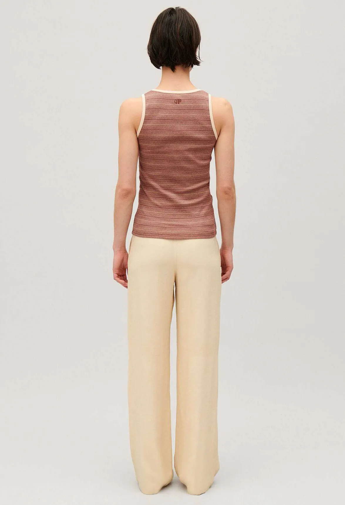 Claudie Pierlot Striped Brown Vest Top*Women T-Shirts